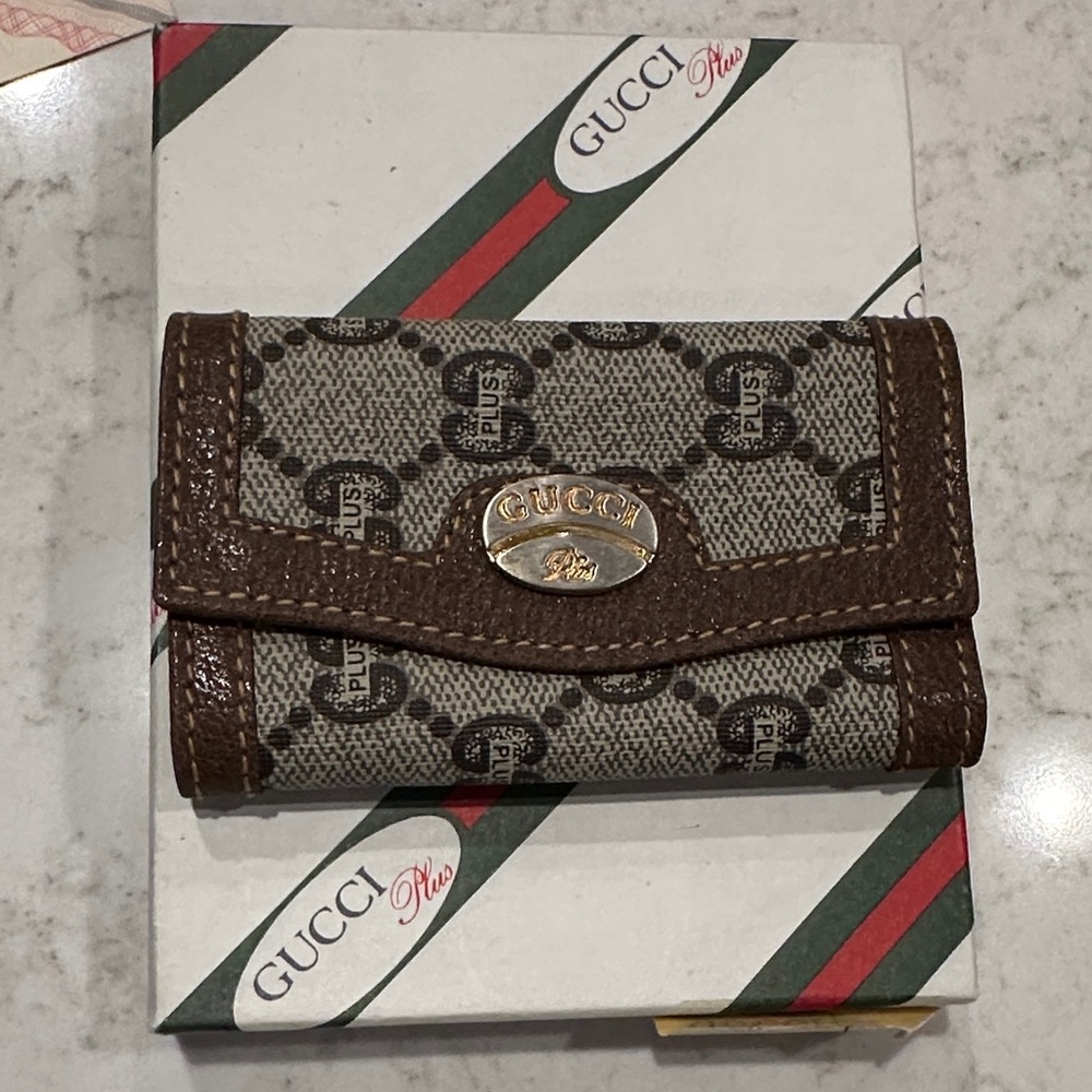 Vintage 1980s Gucci Plus Monogram Key Holder